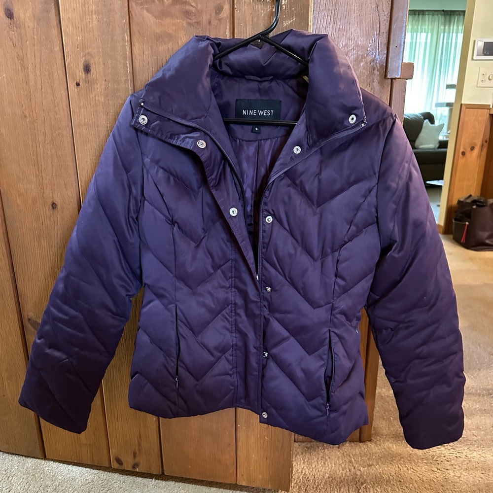 Nine West down filled jacket. Purple. Size Small.